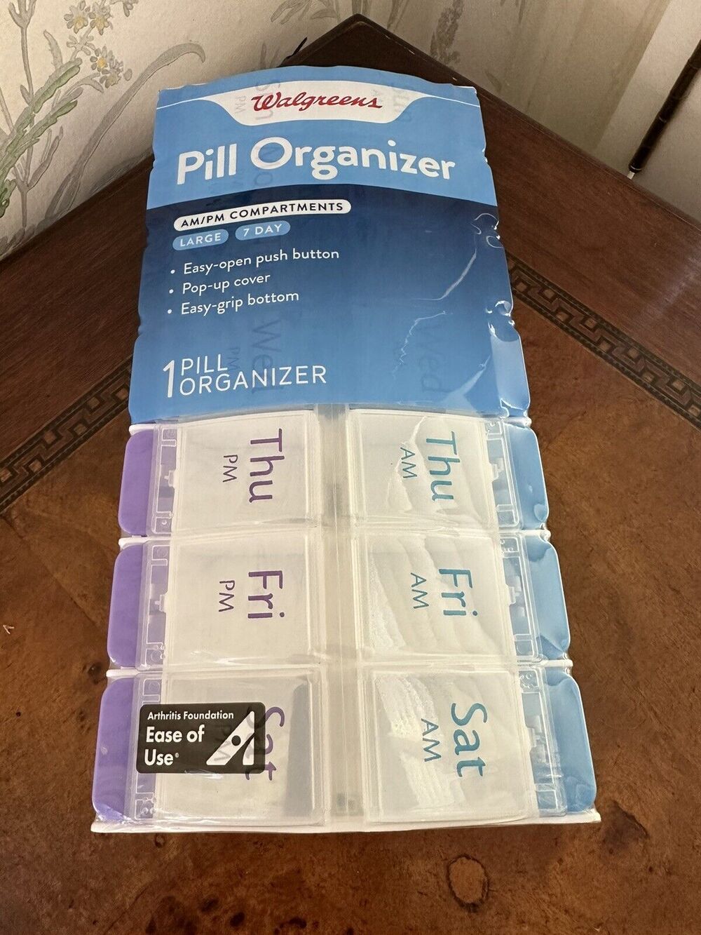 Walgreens Pill Organizer - Large 7 Day, 2 times a day - NEW. 14 Compartments
